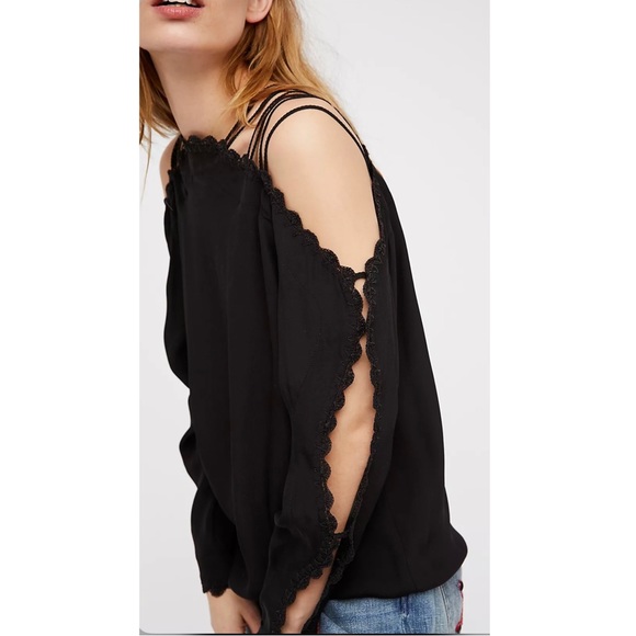 •ALICE McCALL• Another Love Cold Shoulder Oversized Top in Black Size 8 - Picture 12 of 13